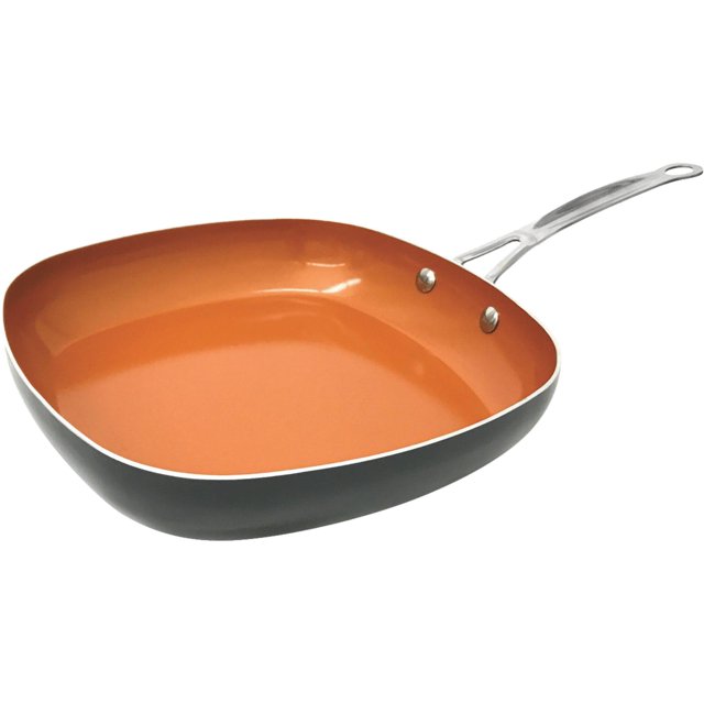Gotham Steel 9.5 inch Copper Square Frying Pan