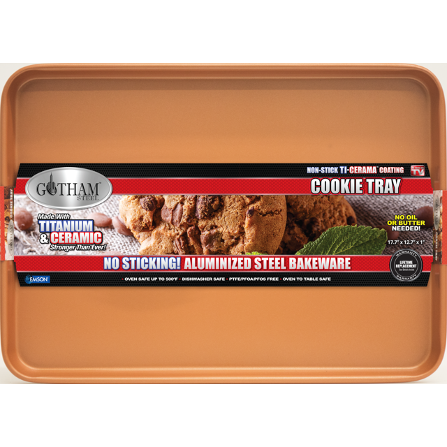 Gotham Steel Bakeware Nonstick Cookie Sheet XL Baking Tray Even Heat
