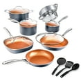 thumbnail image 1 of Gotham Steel 15 Piece Ceramic Cookware Set, Nonstick, Nontoxic, Oven & Dishwasher Safe, Stay Cool Handles Ceramic Cookware Set, Copper, 1 of 6