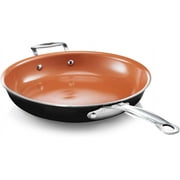 Gotham Steel Diamond 12” Ceramic Non Stick Frying Pan, 12 Inch Frying Pan with Helper Handle and Stay Cool Handles, Ultra Durable Nonstick Frying Pans, Graphite
