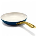thumbnail interactive-video image 1 of Gotham Steel Natural Nonstick Frying Pan 11" inch Skillet Cooking Ceramic Fry Pan Kitchen Induction Cookware, Navy Cream, 1 of 9