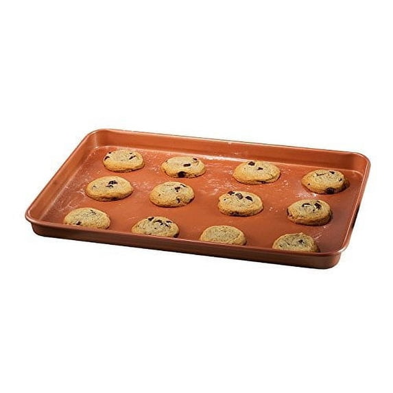 Gotham Steel Nonstick Copper Cookie Sheet and Jelly Roll Baking Pan 12" x 17" 1 PACK