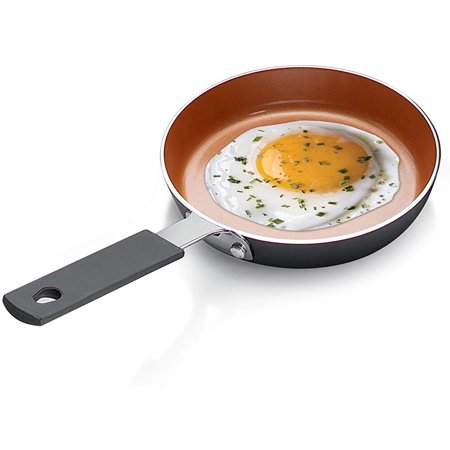 Gotham Steel Mini Nonstick Egg Pan & Omelet Pan – 5.5” Single Serve Egg Nonstick/Skillet, Diamond Infused, Small Frying Designed for Eggs Pancakes, Non Toxic, Dishwasher Safe