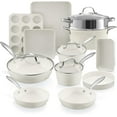 thumbnail image 1 of Gotham Steel Hammered 15 Pc Pots and Pans Set Non Stick Cookware Set, Pot and Pan Set Ceramic Cookware Set with Bakeware, Kitchen Cookware Sets, Non Toxic Non Stick Pots and Pan Set, Cream, 1 of 9