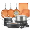 thumbnail image 1 of Gotham Steel TRUE VALUE 20 Pc Ceramic Pots and Pans Set Non Stick, Ceramic Cookware Set with Bakeware, Pot and Pan Set with Utensils, Non Stick Pots and Pan Set, Oven & Dishwasher Safe, Copper, 1 of 12