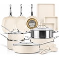 thumbnail image 1 of Gotham Steel TRUE VALUE 20 Pc Ceramic Pots and Pans Set Non Stick, Ceramic Cookware Set with Bakeware, Pot and Pan Set with Utensils, Non Stick Pots and Pan Set, Oven & Dishwasher Safe, Cream, 1 of 9