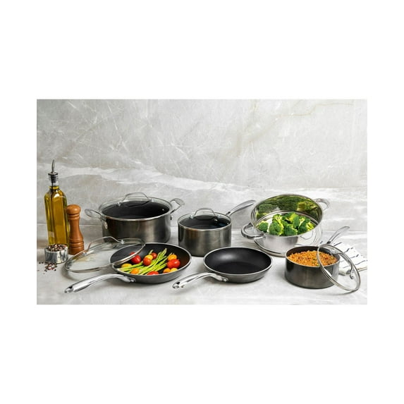 Gotham Steel Platinum 10-Pc. Cast Textured Nonstick Cookware Set