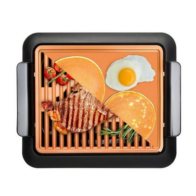 Gotham Steel Smokeless Electric Grill with Interchangeable Griddle