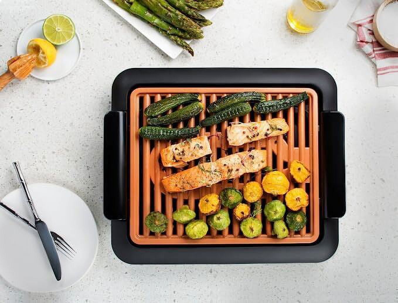 Gotham Steel Smokeless Electric Indoor Grill - Nonstick & Portable