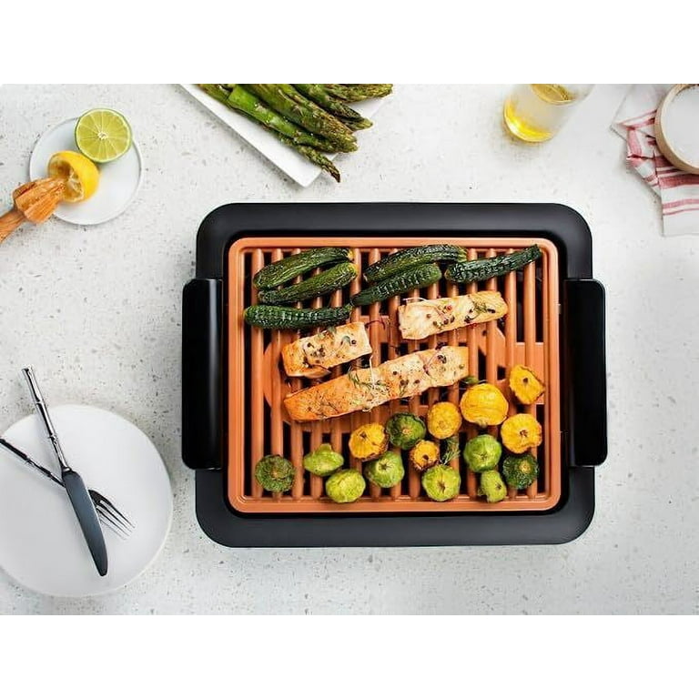 Gotham Steel Smokeless Electric Indoor Grill - Nonstick & Portable Small 