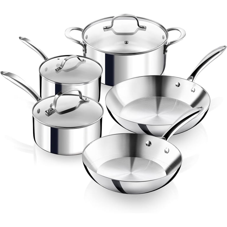 Gotham Steel, Cookware Set, 10 Pcs, Stainless Steel - Walmart.com