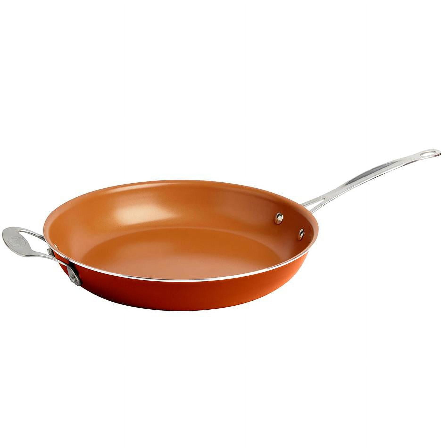 Orange Enameled Cast Iron Skillet Fry Pan by Nardelli Cookware – Nardelli  Cookware USA