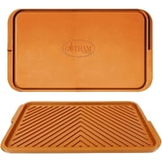 Gotham Steel XL Grill Griddle Pan 22" Reversible Nonstick Ceramic Flat Top Stovetop Cooking Camping Pan Copper