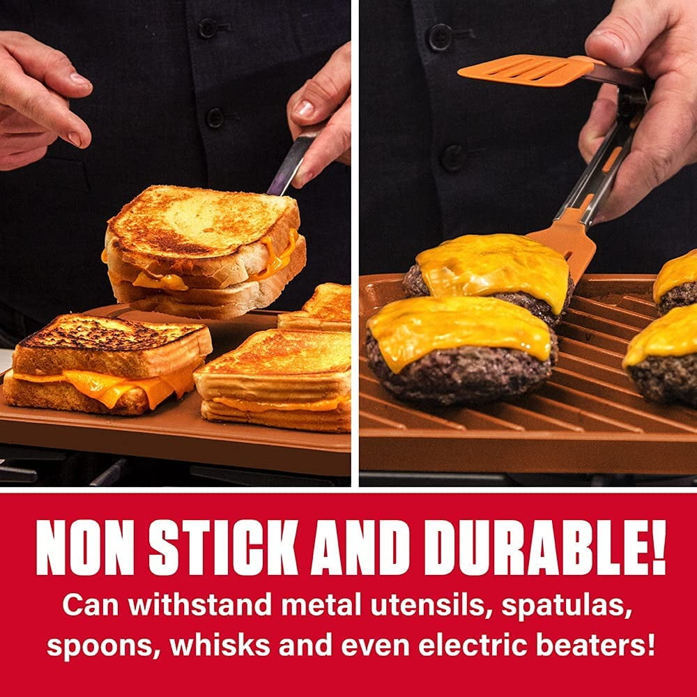 Copper XL Reversible Nonstick Ceramic Grill and Griddle Pan