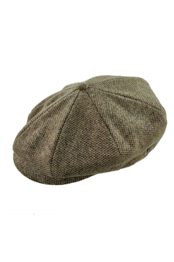 Gotham Wool Blend Newsboy Cap - S - Tan/Brown