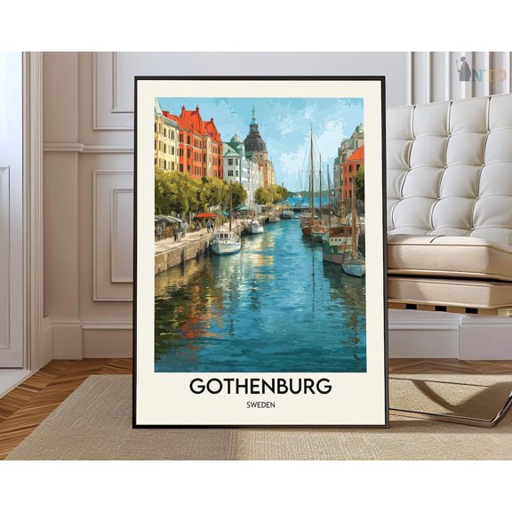 Gothenburg Sweden Harbor Poster Unframed Paper Print