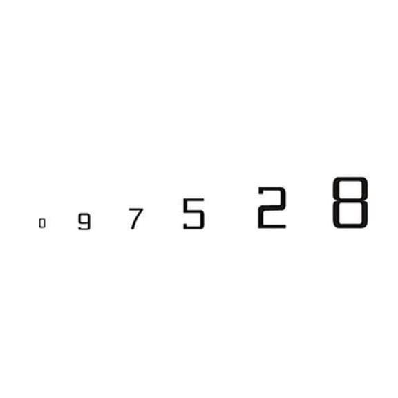 Gothic 45-Degree USA Numbers, Black