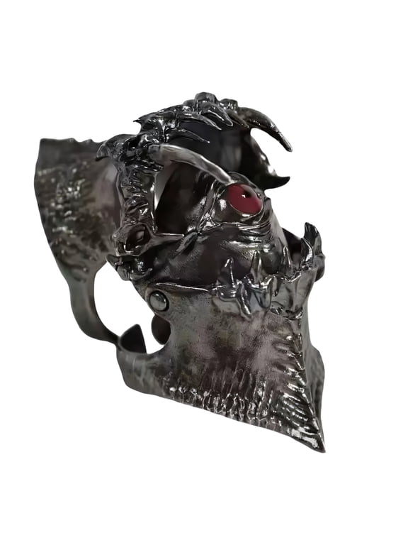 Gothic Adjustable Rings Knuckles Rings Evil Eyes Shape Open Finger Jewelry Alloy Texture Great for Woman and Men Present