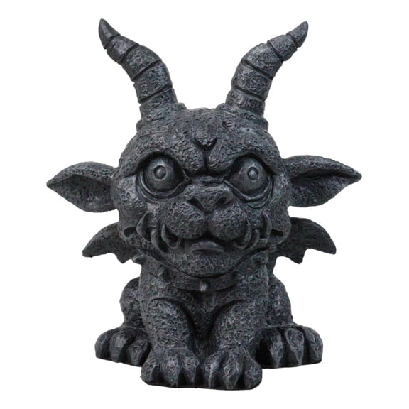 Gothic Agamon Bulldog Horned Gargoyle Figurine 5" H Mythical Fantasy Talisman