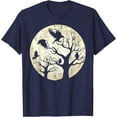 thumbnail image 1 of Gothic Animal Forest Bird Raven Night Moonlight Crow Softstyle Unisex T-Shirt,Navy Color,Size 5XL, 1 of 5