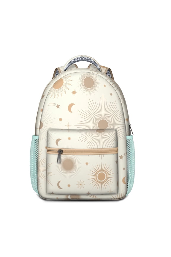 Gothic Astrology School Backpack – Celestial Moon & Stars with Witchy Spiritual and Cosmic Night Print for