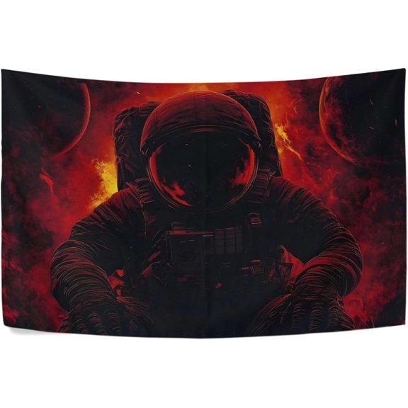 Gothic Astronaut Darkness Tapestry Wall Hanging Tapestry Personalized Tapestry Throw Dorm Living Room Art Home Decor 90 x 60