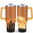 thumbnail image 1 of Gothic Autumn Tumbler 40oz - Darkness Horror Halloween Design - Double Wall Vacuum Insulated Mug - Spill Resistant, 1 of 7