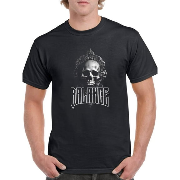 Gothic Balance Skull T-shirt Men's -SmartPrintsInk Designs