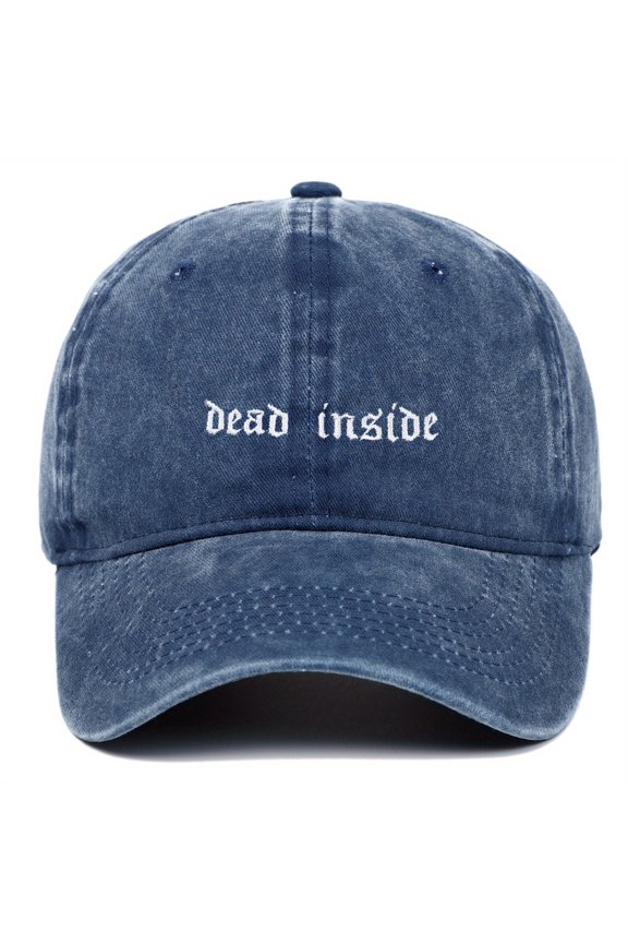 [Gothic Baseball Cap] Adjustable Gothic Font Embroidered Baseball Cap for Men and Women