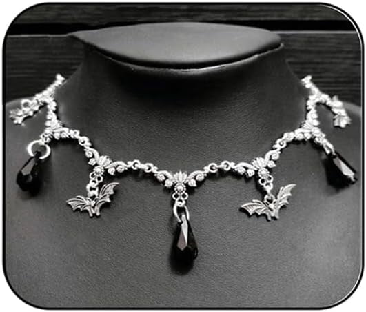 Gothic Bat Choker Necklace for Women,Vintage Victorian Vampire Pendant ...