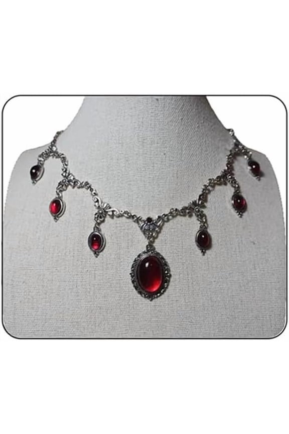 Gothic Bat Choker Necklace for Women,Vintage Victorian Vampire Pendant Necklaces Punk Oval Crystal Cameo Choker Halloween Witch Jewelry Cosplay Party Accessories