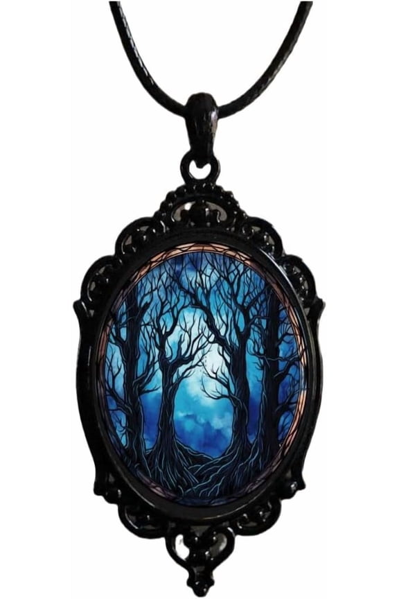 Gothic Bat Glass Pendant Necklace for Women Vintage Gothic Rope Chain Witch Bat Choker Dark Punk Style Necklace Victoria Emboss Necklaces Mystic Witch Jewelry Accessories