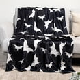 thumbnail image 1 of Gothic Bat Pattern Throw Blanket - Halloween Themed Horror Blanket, Christmas bat Blanket，Soft Flannel for Couch, Bed, Perfect Goth Decor (60" x 50"),Christmas Warm-Up Gifts., 1 of 7