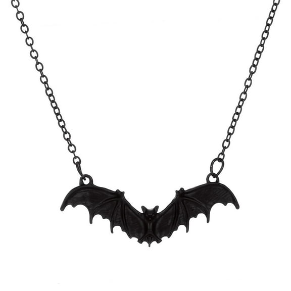 Gothic Bat Pendant Necklace - Stainless Steel, Unisex, Collarbone Chain, for Parties/Daily Wear, Halloween/Christmas Gift