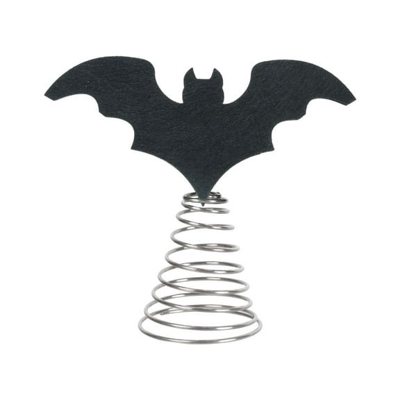 Gothic Bat Tabletop Decor - Funny Halloween Tree Topper with Spring Base, Mini Bat Ornaments for Desktop, Office & Party Decorations, Spooky Holiday Decoration