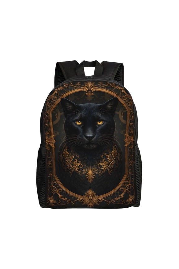 Gothic Black Panther Backpack Large Capacity Laptop Bag for Men and Women