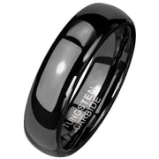 Gothic Black Tungsten Ring 6mm Wedding Band Handfasting