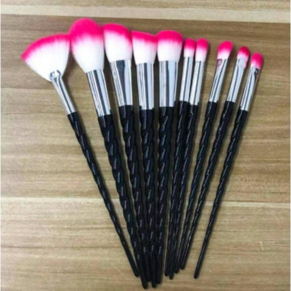 Gothic Black Unicorn Ombré Makeup Brush Set