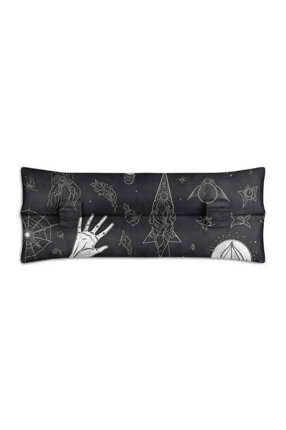 Gothic Black and Gold Moon Seatbelt Cushion - Enhances Driving Comfort After Heart Surgery