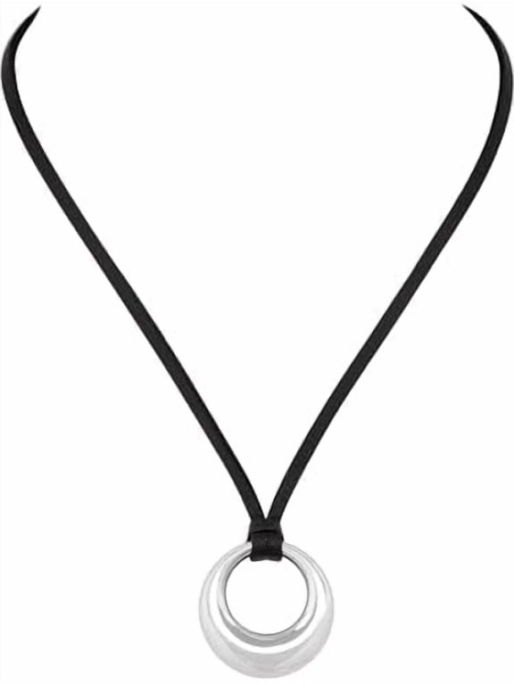 Gothic Boho Black O Ring Choker Necklace, Black Choker, Boho Goth Necklace, Christmas Jewelry Gift For Women