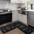 thumbnail image 1 of Gothic Boho Kitchen Mats for Floor, Moon Phase Goth Kitchen Rugs Set of 2 Carpet Area Rug, Boho Witch Witchy Halloween Kitchen Decor and Accessories Stuff, 17x30 and 17x47 Inch, Gold Black, 1 of 6