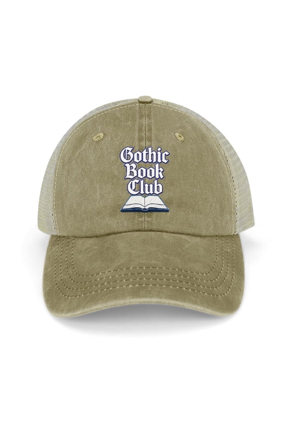 Gothic Book Club Khaki Baseball Cap for Men Women, Adjustable Snapback Hats Trucker Hat