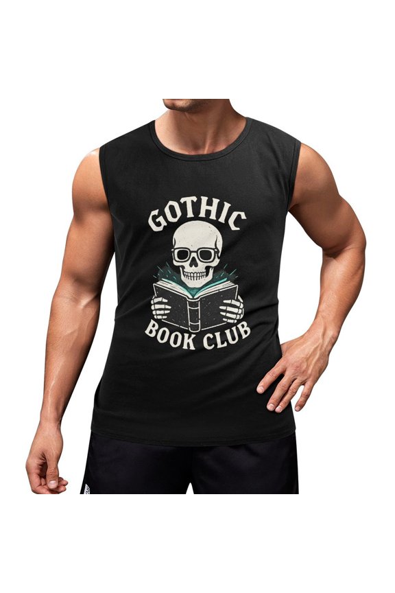 Gothic Book Club Men's Tank Top Muscle Workout Gym Sleeveless T-Shirt XX-Large