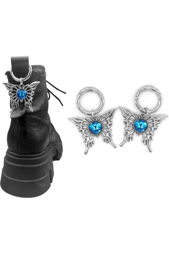 Gothic Boot Heel Alloy Shoe Decoration Charms with Rings - DIY Decorations for Shoes, Keychains & Bags  ﻿