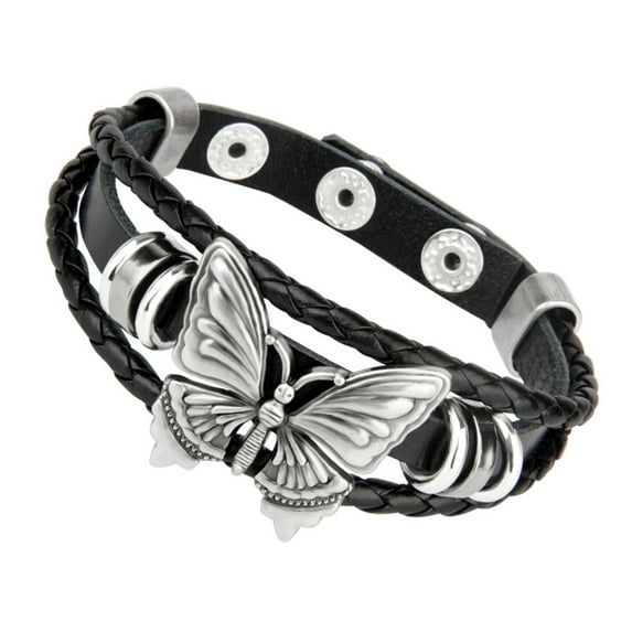 Gothic Butterflies Bracelet Men Women Punk Cuff Bracelet Gothic Wrist Bangle