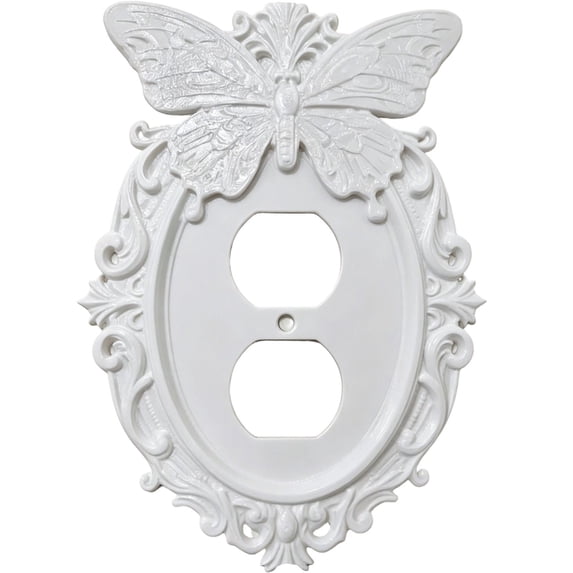 Gothic Butterfly Carved Wall Plate Embossed Socket Decor Frame For Light Switch Outlet