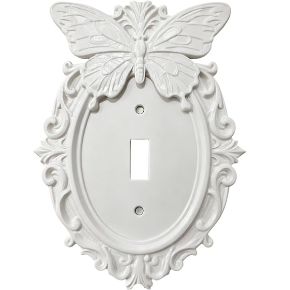 Gothic Butterfly Carved Wall Plate Embossed Socket Decor Frame For Light Switch Outlet