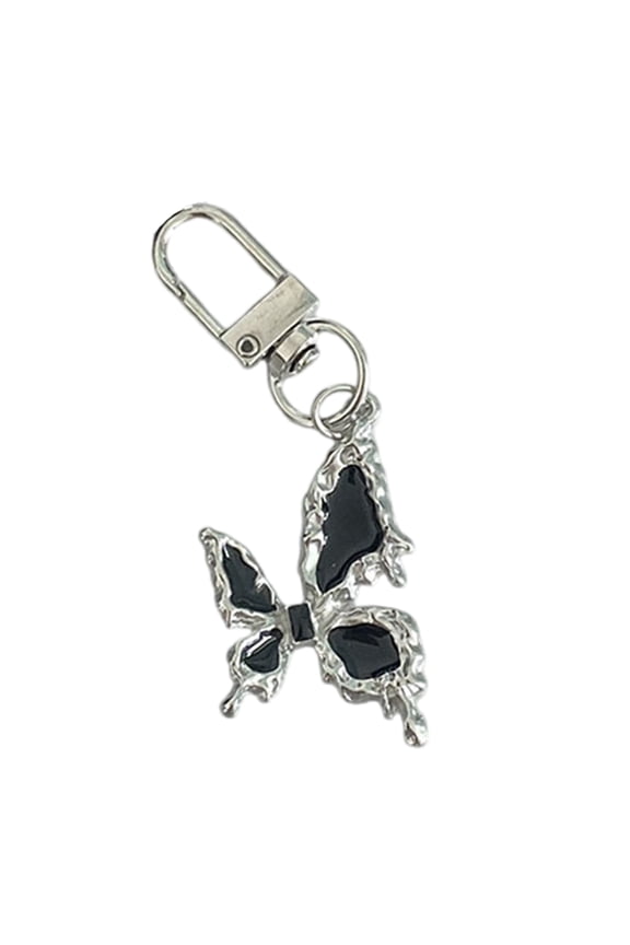 Gothic & Butterfly Keychain, Zines Alloy Charm, Portable Accessory for Keys Bags Daily Use