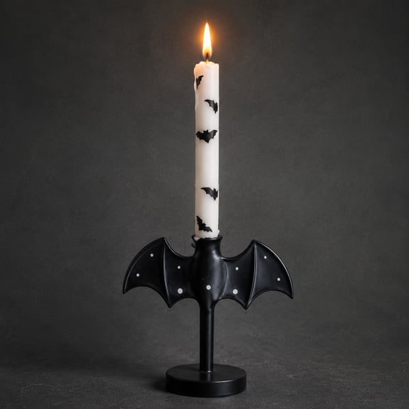 Gothic Candle Holders Set Halloween Tabletop Decor Resin Centerpiece For Fireplace Dining Table