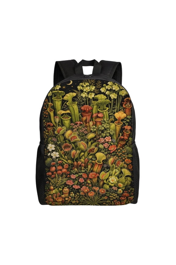 Gothic Carnivorous Plant Backpack Large Capacity Laptop Bag for Men and Women
